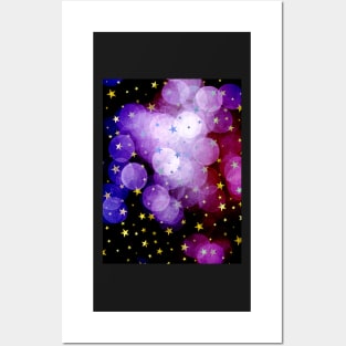 Festive Bokeh Stars Posters and Art